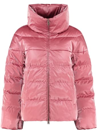 Add Iridescent Effect Nylon Down Jacket