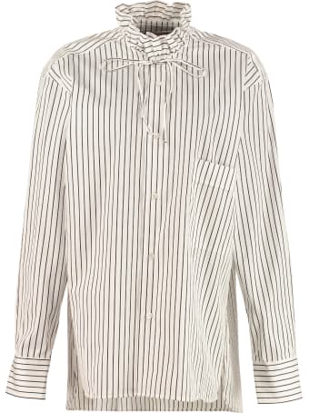 Plan C Striped Cotton Shirt