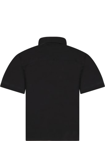 Dsquared2 Black Shirt For Boy With Logo
