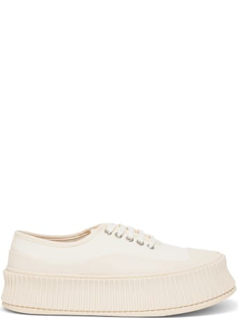 Jil Sander Cotton Canvas Sneakers