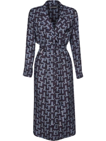Lanvin Tie-waist Pattern Printed Dress