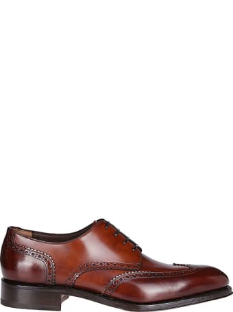 Salvatore Ferragamo Brown Leather Bryant Derby Shoes