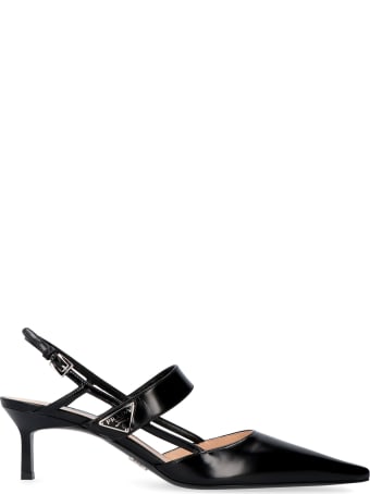 Prada Leather Pointy-toe Slingback