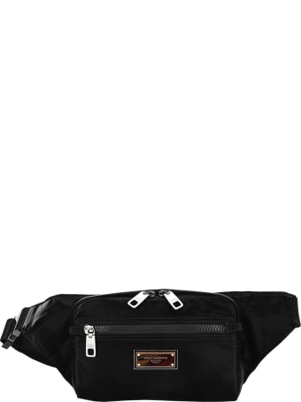 Dolce & Gabbana Dolce&gabbana Nero Sicilia Dna Nylon Belt Bag With Branded Tag