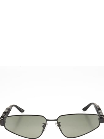 Balenciaga Black Typo Rectangle Sunglasses For Women