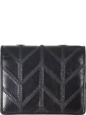 Miu Miu Shine Patched Snap Button Wallet
