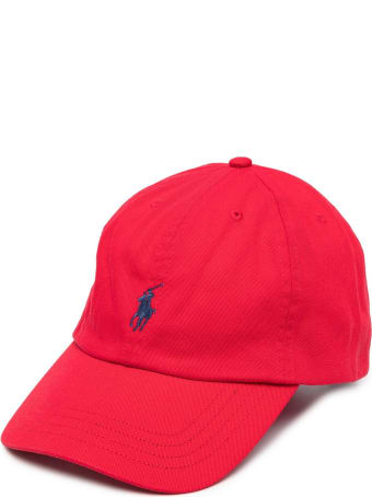 Polo Ralph Lauren Red Jersey Hat With Logo