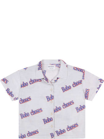 Bobo Choses Grey Shirt For Boy With Logos