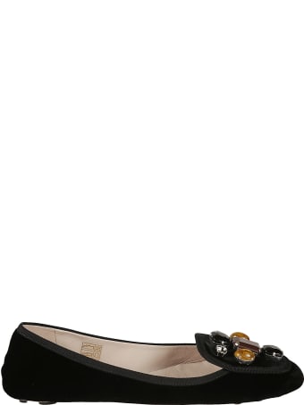 Car Shoe Embellished Ballerinas