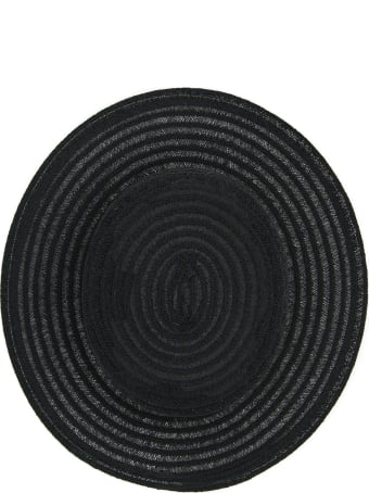 Maison Michel Kiki Canotier Hat In Woven Hemp