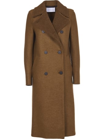 Harris Wharf London Brown Double-breasted Coat
