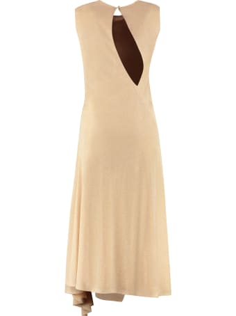 Lanvin Flared Lamè Dress