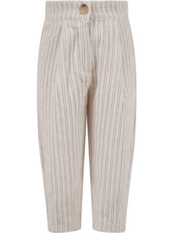Caffe' d'Orzo Ivory "vera" Trousers For Girl