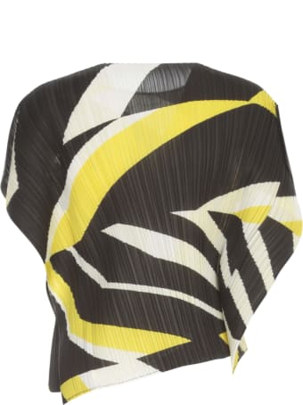 Pleats Please Issey Miyake Asymmetric Top W/ Pleats