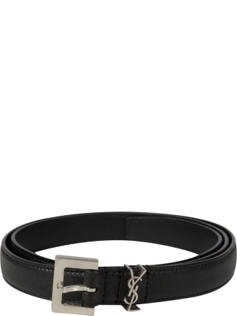 Saint Laurent Loop Logo Detail Belt