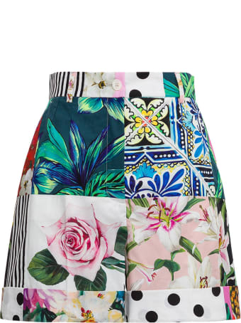 Dolce & Gabbana Popeline Patchwork Shorts