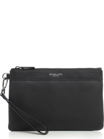 Michael Kors Solid Pebble Lthr Travel Pouch