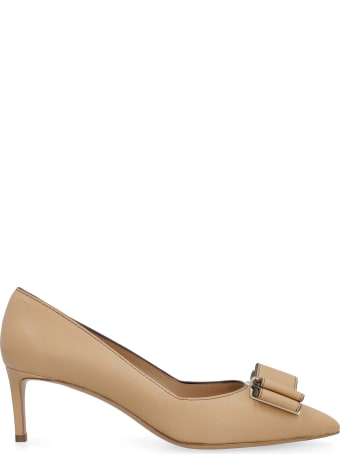 Salvatore Ferragamo Zaia Leather Pointy-toe Pumps