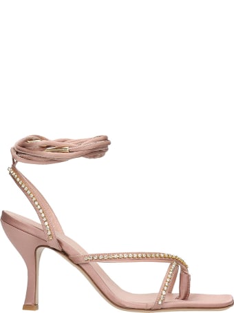 GIA COUTURE Sandals In Rose-pink Satin