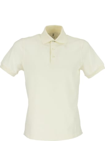 Brunello Cucinelli Cotton Piqué Slim Fit Polo Shirt With Knit Collar