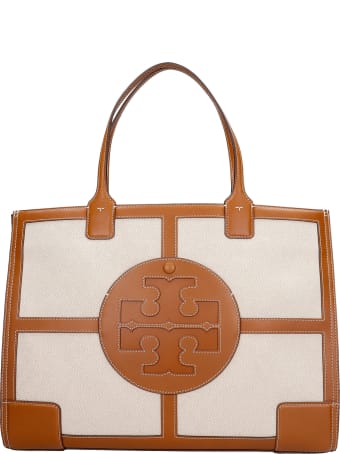 Tory Burch Tote In Beige Canvas