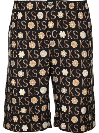 Gucci Ken Scott X Gucci Print Silk Shorts