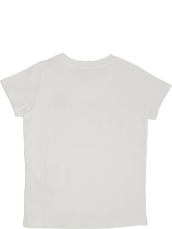 Moncler Cotton T-shirt With Fluo Logo White/ Yellow