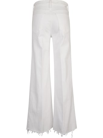 Mother Flare Ripped Cuff Long Length Jeans