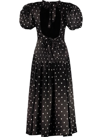Rotate by Birger Christensen Dawn Polka Dot Print Midi Dress