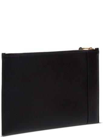 Alexander McQueen Signature Clutch In Black Leather