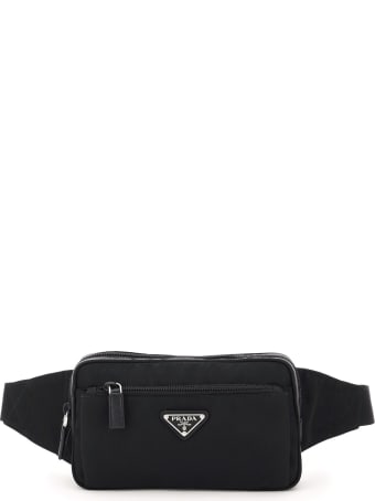 Prada Triangle Logo Fabric Belt Bag