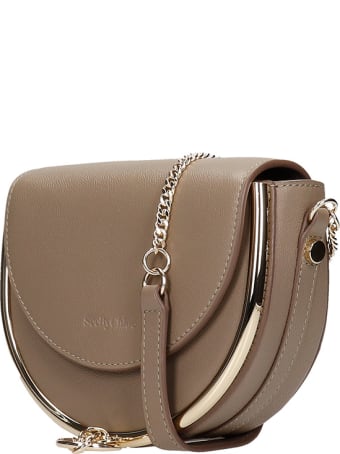 See by Chloé Mara Small Shoulder Bag In Grey Leather