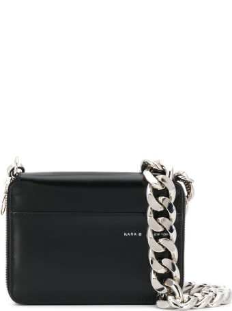 Kara Bike Large Wallet In Black Leather