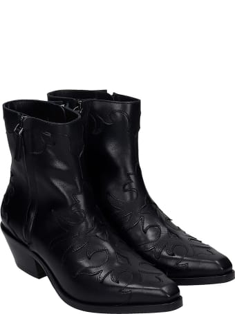 The Seller Texan Ankle Boots In Black Leather