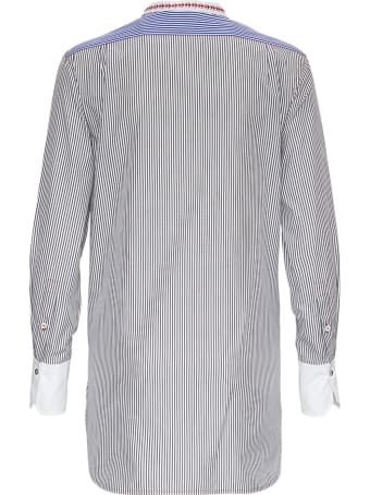 Chloé Striped Cotton Shirt With Contrasting Bib