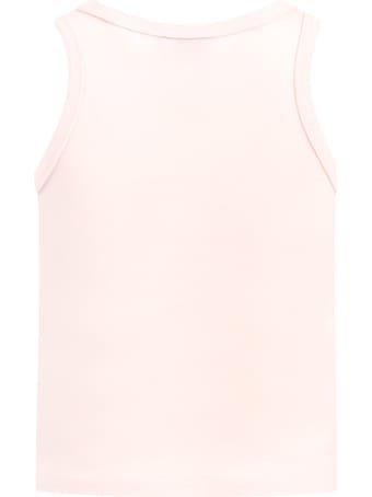 Little Marc Jacobs Pink Tank For Girl With Logo