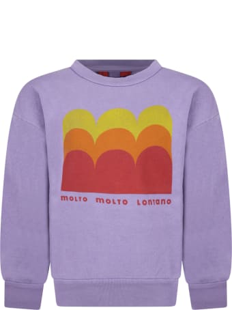 The Animals Observatory Purple Sweatshirt For Kids