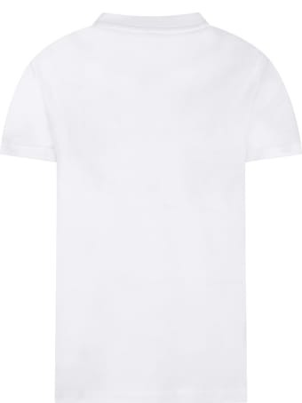 Natasha Zinko White T-shirt For Boy With Black Writing