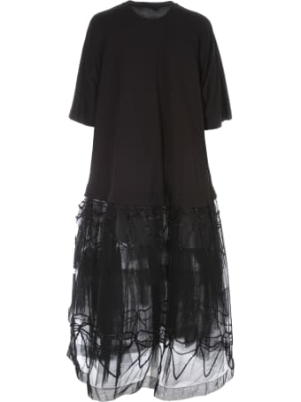 Simone Rocha Tutu T-shirt Dress W/embroidered Overlay