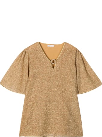 Oseree Gold Glitter Dress