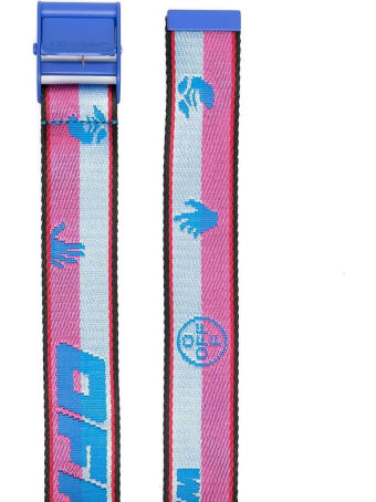 Off-White Classic Industrial Pink And Blue Belt