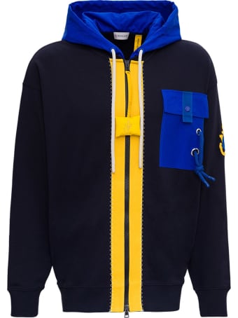 Moncler Blue Hoddie By Jw Anderson