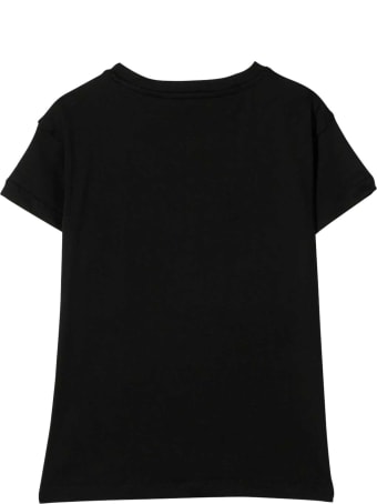 Chiara Ferragni Black Cotton Teen @cfmascotte Patch T-shirt From