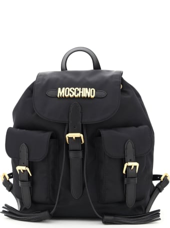 Moschino Fabric Backpack With Moschino Lettering