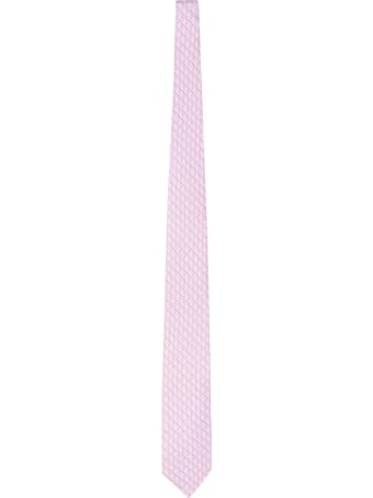 Salvatore Ferragamo Silk Tie With Micro Pattern