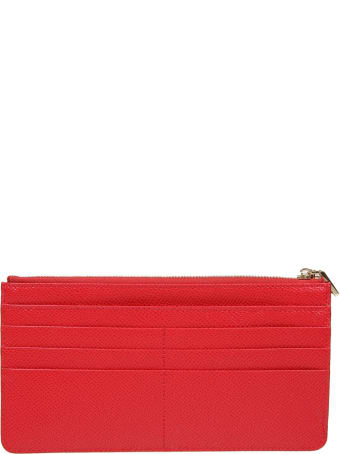 Dolce & Gabbana Card Holder In Red Leather