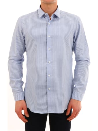 Vangher Light Blue Striped Shirt