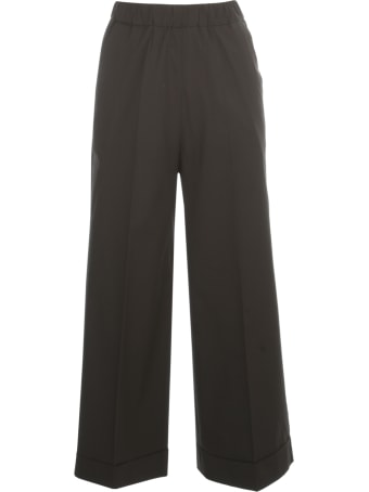 Kiltie & Co. Cotton Stretch Straight Cropped Elastic Pants