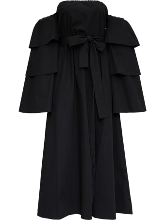 RED Valentino The Black Tag Dress In Cotton Poplin