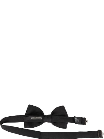 Tagliatore Black Ribbed Bow Tie